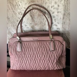 COACH MADISON gathered leather satchel/tote